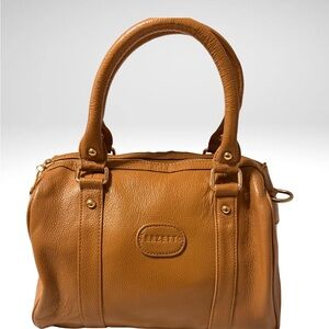 Terzetto Caramel Leather Satchel